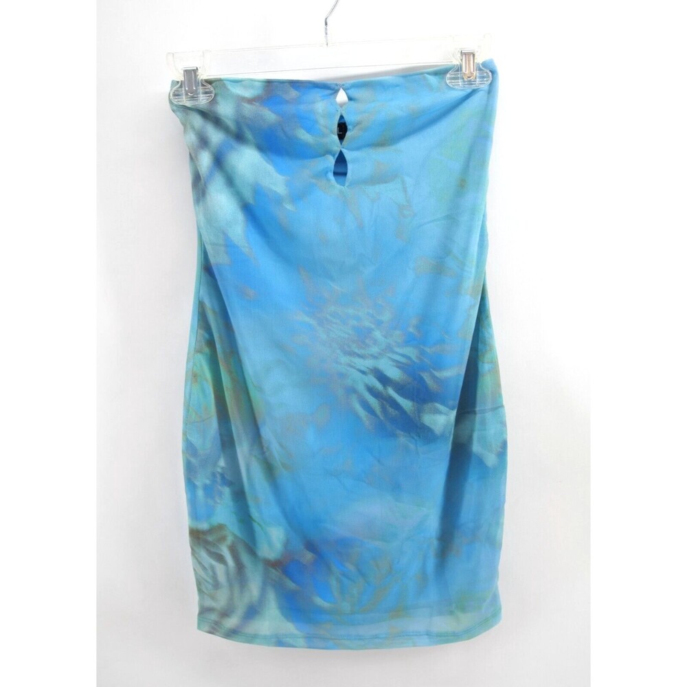 Motel Tube Dress Women's XS Blue Floral Tube Top